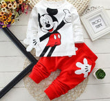 Baby Boys Clothes Spring Autumn Cartoon Leisure Long Sleeved T-shirts + Pants Newborn Baby Girl Clothes Kids Bebes Suits E0027