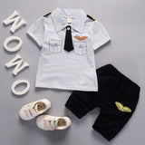 IENENS Summer Baby Boys Clothing Sets Child Boy Outfits Suits Kids Toddler Boy's Short Sleeves T-shirt Pants Set Clothes 1-5Y