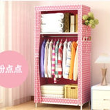 minimalist modern non-woven fabric closet baby storage cabinet folding steel single wardrobe bedroom furniture