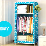 minimalist modern non-woven fabric closet baby storage cabinet folding steel single wardrobe bedroom furniture