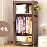 minimalist modern non-woven fabric closet baby storage cabinet folding steel single wardrobe bedroom furniture