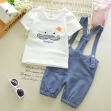 IENENS Summer Baby Infant Boys Clothing Sets Children Boy's Outfits Suits Kids Toddler Boy Short Sleeves T-shirt + Overalls 1-5Y