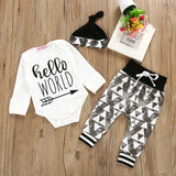 2019 kids boys autumn style infant clothes baby clothing sets girls Cotton Jumpsuits+pants+hat 3pc ssuit baby clothes