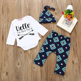 2019 kids boys autumn style infant clothes baby clothing sets girls Cotton Jumpsuits+pants+hat 3pc ssuit baby clothes