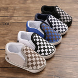2019 Classical Checkered Toddler First Walker Newborn Baby Shoes Boy Girl Soft Sole Cotton Soft Casual Sports Walking Crib Shoes