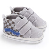 2019 Classical Checkered Toddler First Walker Newborn Baby Shoes Boy Girl Soft Sole Cotton Soft Casual Sports Walking Crib Shoes