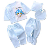 Newborn Infant Baby Suits Boys Girls Clothes Sets tops Pants bibs hats Girl Clothing set for baby girls outfit 5PCS/SET
