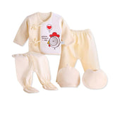 Newborn Infant Baby Suits Boys Girls Clothes Sets tops Pants bibs hats Girl Clothing set for baby girls outfit 5PCS/SET