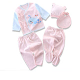 Newborn Infant Baby Suits Boys Girls Clothes Sets tops Pants bibs hats Girl Clothing set for baby girls outfit 5PCS/SET