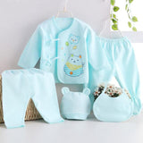 Newborn Infant Baby Suits Boys Girls Clothes Sets tops Pants bibs hats Girl Clothing set for baby girls outfit 5PCS/SET