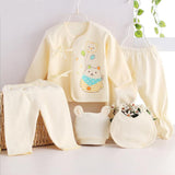 Newborn Infant Baby Suits Boys Girls Clothes Sets tops Pants bibs hats Girl Clothing set for baby girls outfit 5PCS/SET
