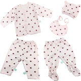 Newborn Infant Baby Suits Boys Girls Clothes Sets tops Pants bibs hats Girl Clothing set for baby girls outfit 5PCS/SET