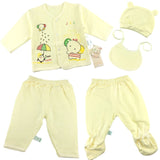 Newborn Infant Baby Suits Boys Girls Clothes Sets tops Pants bibs hats Girl Clothing set for baby girls outfit 5PCS/SET