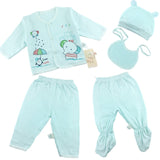 Newborn Infant Baby Suits Boys Girls Clothes Sets tops Pants bibs hats Girl Clothing set for baby girls outfit 5PCS/SET