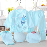 Newborn Infant Baby Suits Boys Girls Clothes Sets tops Pants bibs hats Girl Clothing set for baby girls outfit 5PCS/SET