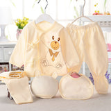 Newborn Infant Baby Suits Boys Girls Clothes Sets tops Pants bibs hats Girl Clothing set for baby girls outfit 5PCS/SET