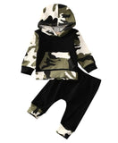 Baby Boy Clothes Girl Army Green Tops + Long Pants Set Toddler Hooded Tops Clothing  Newborn Baby Boys Clothes Set
