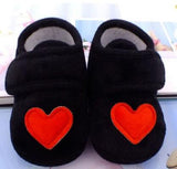 Baby Shoes Red Heart Newborn Pink Girls Infant Shoes Prewalkers Crib Shoes Nonslip Black Baby Boys 2019 New SandQ Baby Sweet
