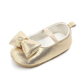 Glitter Newborn Booties Princess Baby Girls Shoes Soft Sole Toddler Kids Crib Shoes Party Bowknot Anti-slip First Walker 0-18M