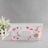 Baby Care Wet Wipe Box Eco-Friendly Wet Tissue Case Cleaning Wipes Container Case Portable Wet Wipe Bag EVA Snap Strap Wipes Bag