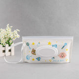 Baby Care Wet Wipe Box Eco-Friendly Wet Tissue Case Cleaning Wipes Container Case Portable Wet Wipe Bag EVA Snap Strap Wipes Bag