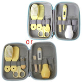 2019 New 8Pcs Newborn Baby Kids Nail Hair Health Care Thermometer Grooming Brush Kit Baby Care