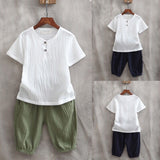 boys clothing set boy's T shirts and trousers 2-piece set kids clothes boys sets fit height 65cm to 115cm boy thin suits