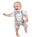 2019 Summer children's Suit New Style boy's Suit children's Shirt + Bib Pants Fashion Stree Style Clothing