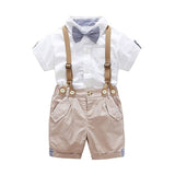 High quality hot sale children's suit summer new style boy's suit children's shirt + bib pants fashion stree style clothing
