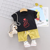2019 Summer Children's Short Sleeve T-shirts Pants SuitThin Baby Boys Girls Two-Piece Boy's Cotton C T-shirt Shorts Sets