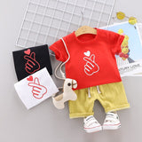 2019 Summer Children's Short Sleeve T-shirts Pants SuitThin Baby Boys Girls Two-Piece Boy's Cotton C T-shirt Shorts Sets