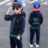 Winter Boy Clothing Sets Hooded Zipper Thicken Jacket Sports Trousers Boy's Tracksuit Sets Kids Boy Clothing Sets roupa infantil