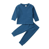 2pcs Newborn Infant Baby Kid Boy Girl Clothes Jumpsuit Romper Leggings Pants Set Pure Color Autumn Winter Warm