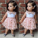 Baby Girls 2018 New Arrival Summer Brief Cute Pink Cotton Baby Girls Dress Sleeveless Tulle Tutu Girl's Sequins Party Dresses 2-7Y