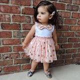 Baby Girls 2018 New Arrival Summer Brief Cute Pink Cotton Baby Girls Dress Sleeveless Tulle Tutu Girl's Sequins Party Dresses 2-7Y
