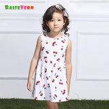 2019 Summer Kids Dress Sleeveless Princess Party Cherry Printed Dresses Children Girl's Clothing Baby Girl Vestido