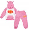 Baby Kids Boys Girls Clothes Children Cartoon Batman Costume Boy's Girl's Hoodie Top Sweatshirt Suit 2 Pcs Outfits Set Clothing