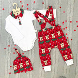 Christmas Newborn Baby Boys Girls Outfit Clothes Long Sleeve Romper Pants Set