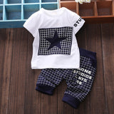 2PC Casual Baby Toddler Kids Boy Clothes T-shirt Top +Pants Outfits Playsuit Set