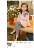 Baby Girls New 2017 love sign baby kids girls clothing sets ( headband + coats + pants ) children outerwear clothes casual girl's suits