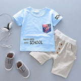 2017 Summer kids Baby Boy Clothes Outfits casual Sports Print Sets for little child Boy's Brand Design tracksuit Clothing sets