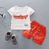 2017 Summer kids Baby Boy Clothes Outfits casual Sports Print Sets for little child Boy's Brand Design tracksuit Clothing sets