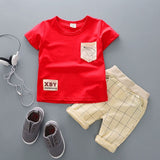 2017 Summer kids Baby Boy Clothes Outfits casual Sports Print Sets for little child Boy's Brand Design tracksuit Clothing sets