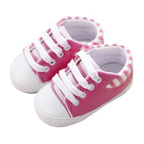 New Collection First Walkers Baby Shoes Newborn Girl Boy Soft Sole Crib Toddler Shoes Striped Sneaker Sports Cotton PU Shoes Casual 0-18 M
