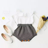 Cute Newborn Baby Girl Wool Knitting Tops Romper Shorts Warm Outfits  Clothes Winter sets