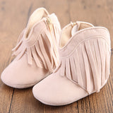 NEW Moccasin Moccs Newborn Baby Girl Boy Kids Prewalker Solid Fringe Shoes Infant Toddler Soft Soled Anti-slip Boots Booties 0-1Yea
