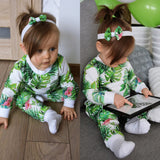 Newborn Infant Baby Girl  clothes Flamingo Tops Shirt Long Pants  headband 3Pcs Outfits Clothes set