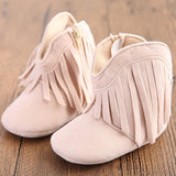 NEW Moccasin Moccs Newborn Baby Girl Boy Kids Prewalker Solid Fringe Shoes Infant Toddler Soft Soled Anti-slip Boots Booties 0-1Yea