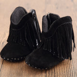 NEW Moccasin Moccs Newborn Baby Girl Boy Kids Prewalker Solid Fringe Shoes Infant Toddler Soft Soled Anti-slip Boots Booties 0-1Yea