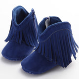 NEW Moccasin Moccs Newborn Baby Girl Boy Kids Prewalker Solid Fringe Shoes Infant Toddler Soft Soled Anti-slip Boots Booties 0-1Yea